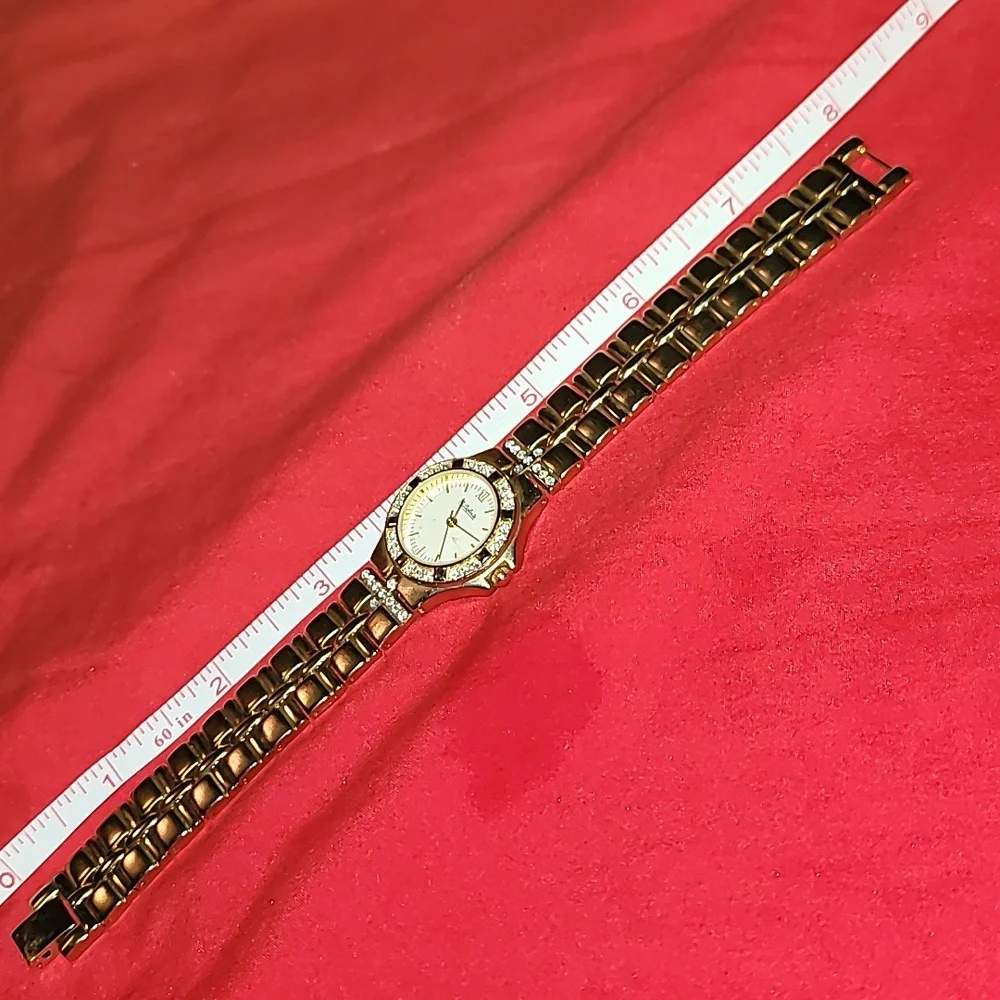 Dufonte Gold & Crystal Ladies' Quartz Watch‎